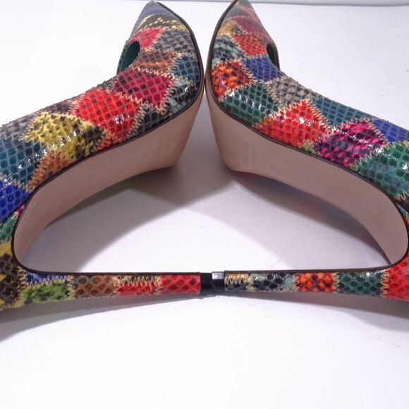 Area Women's Olivia Pump Mulit color patchwork Heels Pumps 37 Patchwork Python - Picture 12 of 12